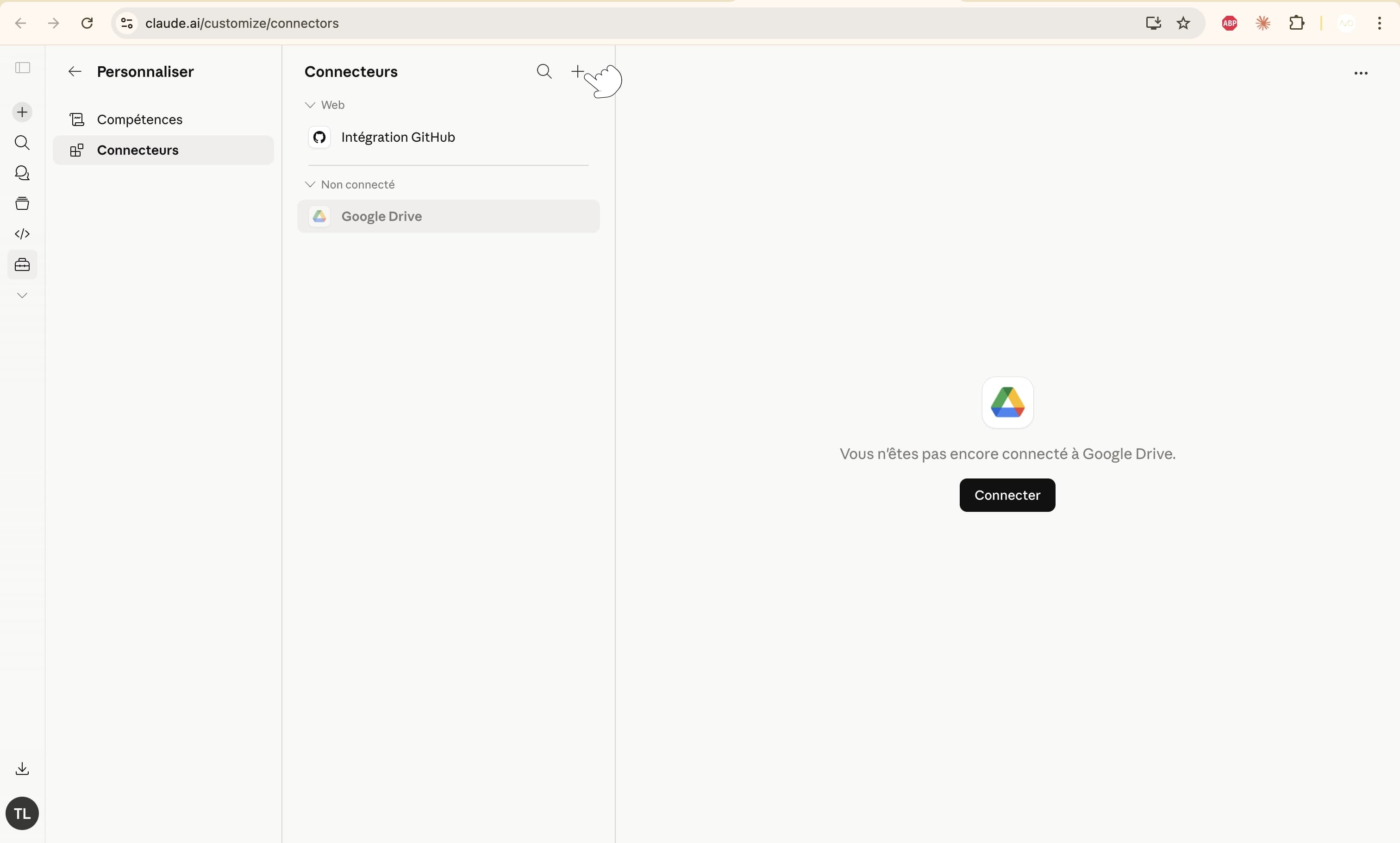 Claude — Add connector